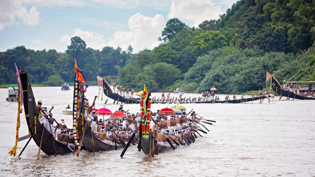 Chariots taking part in the Kalpathy Ratholsavam procession