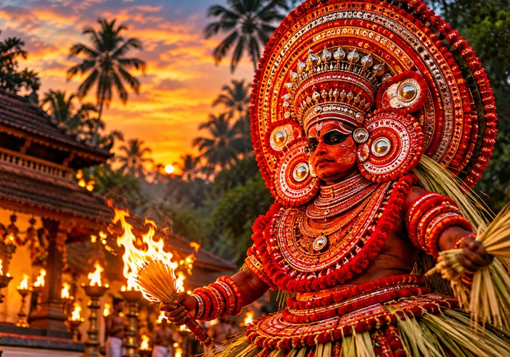 Theyyam ritual performance in Kerala